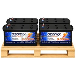 4 Bater�as Solares 250 Amperios 12 Voltios | Con Mantenimiento Ozonyx OZX250.A